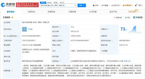 海爾智家1000萬在青島成立機器人公司，布局AI業務與人工智能基礎軟件開發